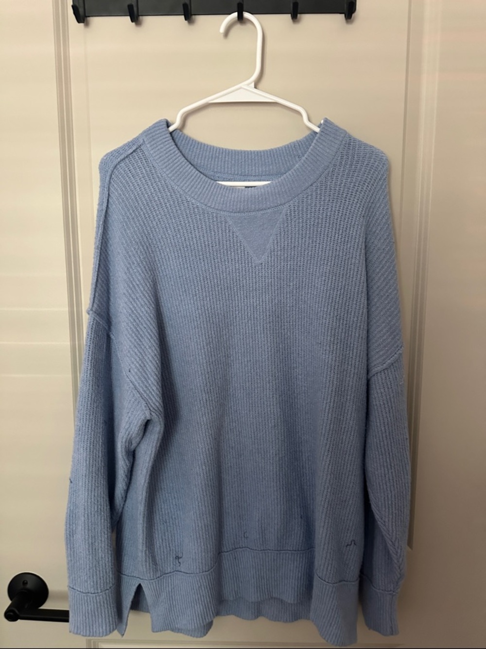 aerie Light Blue Crewneck Knit Sweater - Men